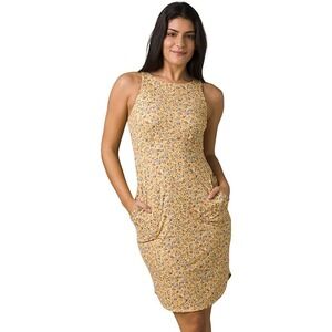 Prana Emerald Lake Dress Womens XS‎ Birch Petals Floral Gorpcore Outdoor Sporty